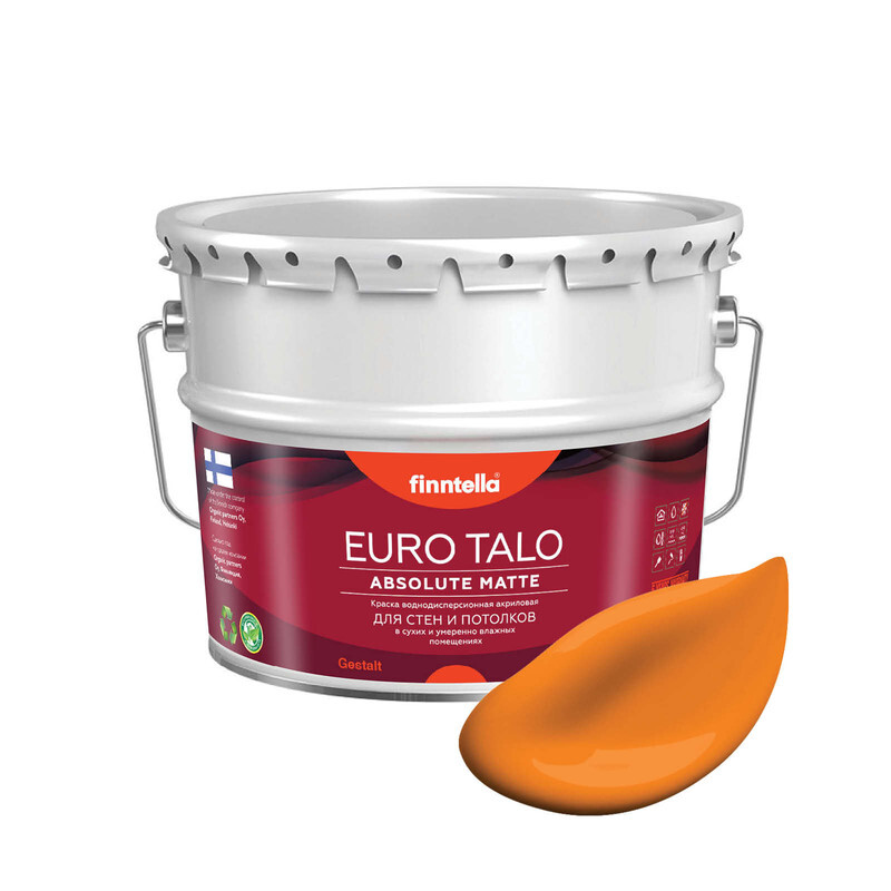 Краска EURO TALO, SAHRAMI шафрановый, 9л, Оранжевый, экстраматовая EURO TALO FlatMatte для гостиной и спальни
Краска EURO TALO, SAHRAMI шафрановый, 9л, Оранжевый, экстраматовая EURO TALO FlatMatte для гостиной и спальни