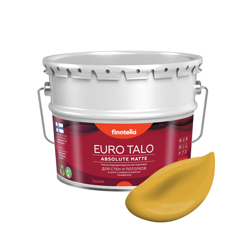 Краска EURO TALO, цвет OKRA, 9л, Оранжевый, экстраматовая EURO TALO FlatMatte для гостиной и спальни
Краска EURO TALO, цвет OKRA, 9л, Оранжевый, экстраматовая EURO TALO FlatMatte для гостиной и спальни