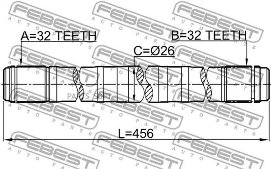 FEBEST Полуось L 32x456x32 HONDA CR-V RD1 1996-2001 FEBEST 0312-RD1LH FEBEST 0312-RD1LH
FEBEST Полуось L 32x456x32 HONDA CR-V RD1 1996-2001 FEBEST 0312-RD1LH FEBEST 0312-RD1LH