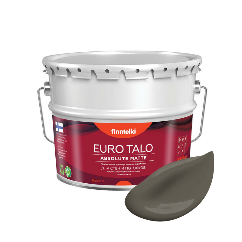 Краска EURO TALO, цвет TAUPE, 9л, Коричневый, экстраматовая EURO TALO FlatMatte для гостиной и спальни
Краска EURO TALO, цвет TAUPE, 9л, Коричневый, экстраматовая EURO TALO FlatMatte для гостиной и спальни