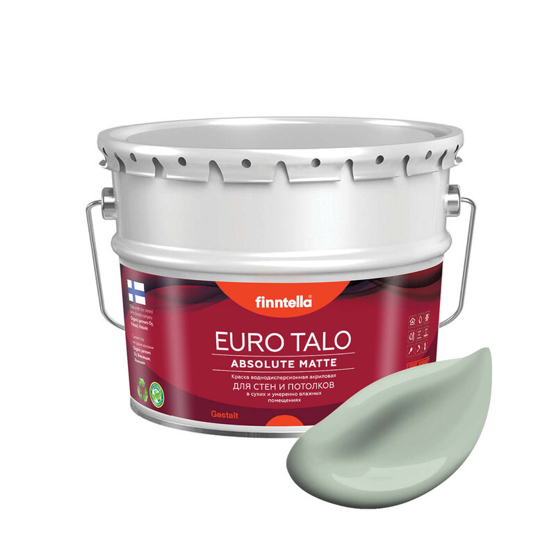 Краска EURO TALO, цвет MEDITAATIO, 9л, Зеленый, экстраматовая EURO TALO FlatMatte для гостиной и спальни
Краска EURO TALO, цвет MEDITAATIO, 9л, Зеленый, экстраматовая EURO TALO FlatMatte для гостиной и спальни