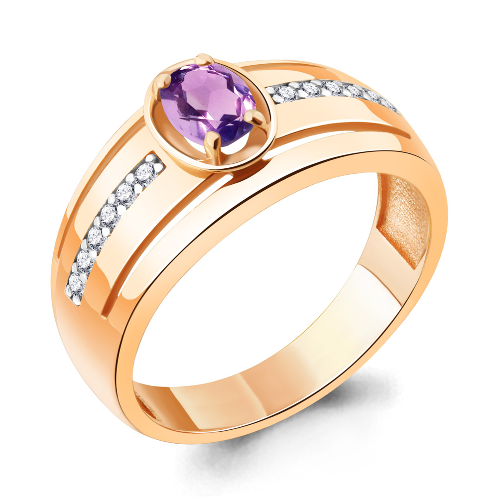 Кольцо из серебра с аметистом\фианитом Aquamarine Aquamarine 6952404А_925_з р, 6952404А_925_з
Кольцо из серебра с аметистом\фианитом Aquamarine Aquamarine 6952404А_925_з р, 6952404А_925_з
