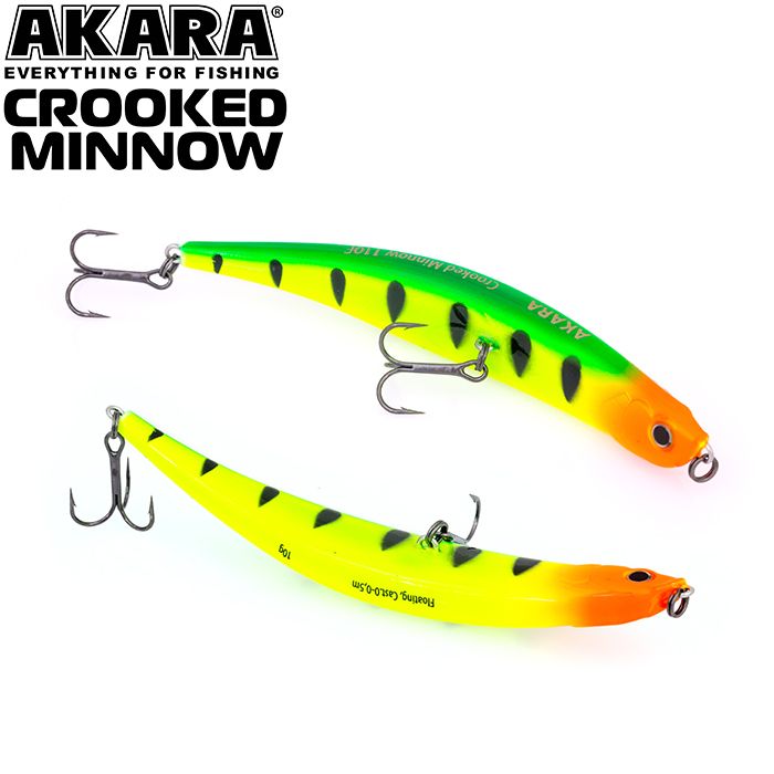 Воблер Akara Crooked Minnow 110F 10 гр 5/14 oz 4,3 in A102, Разноцветный, Crooked Minnow
Воблер Akara Crooked Minnow 110F 10 гр 5/14 oz 4,3 in A102, Разноцветный, Crooked Minnow