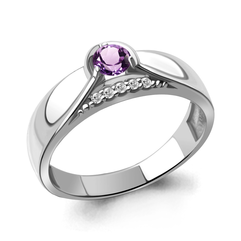 Кольцо из серебра с аметистом\фианитом Aquamarine Aquamarine 6952004А_925_р р. 21, 6952004А_925_р
Кольцо из серебра с аметистом\фианитом Aquamarine Aquamarine 6952004А_925_р р. 21, 6952004А_925_р