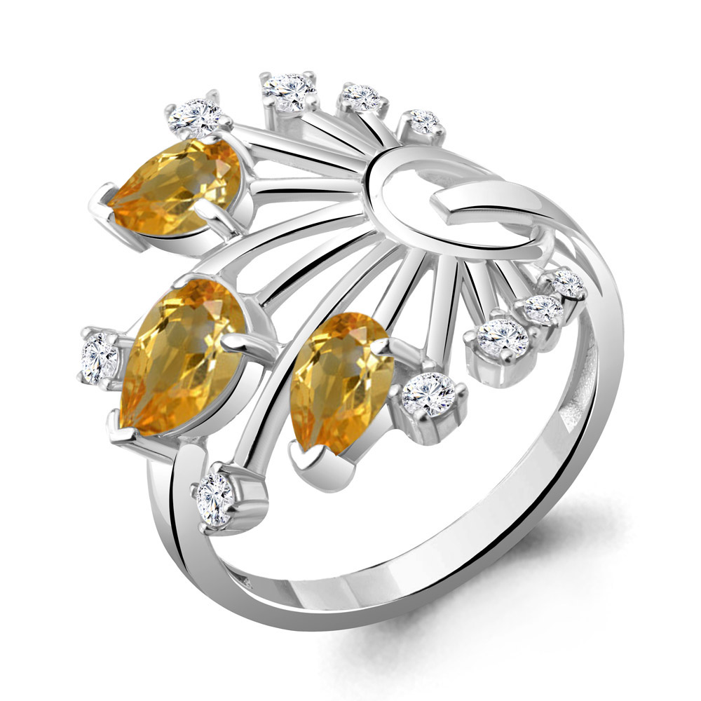 Кольцо из серебра с цитрином\фианитом Aquamarine Aquamarine 6951306А_925_р р, 6951306А_925_р
Кольцо из серебра с цитрином\фианитом Aquamarine Aquamarine 6951306А_925_р р, 6951306А_925_р