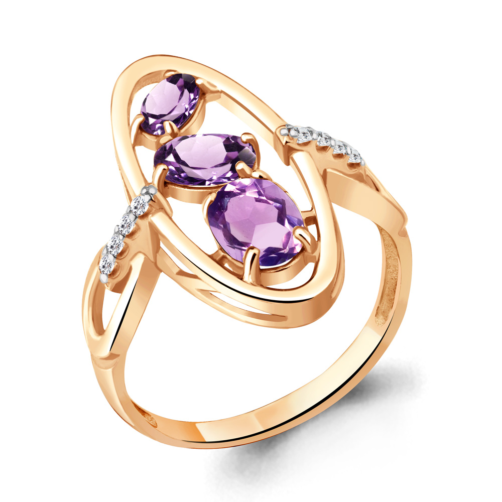 Кольцо из серебра с аметистом\фианитом Aquamarine Aquamarine 6951004А_925_з р. 19,5, 6951004А_925_з
Кольцо из серебра с аметистом\фианитом Aquamarine Aquamarine 6951004А_925_з р. 19,5, 6951004А_925_з
