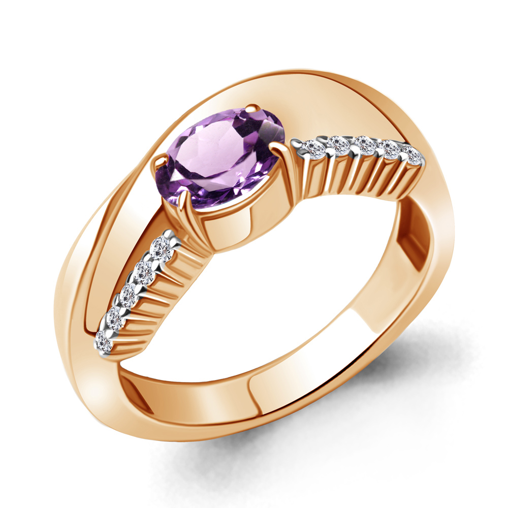 Кольцо из серебра с аметистом\фианитом Aquamarine Aquamarine 6967804А_925_з р, 6967804А_925_з
Кольцо из серебра с аметистом\фианитом Aquamarine Aquamarine 6967804А_925_з р, 6967804А_925_з