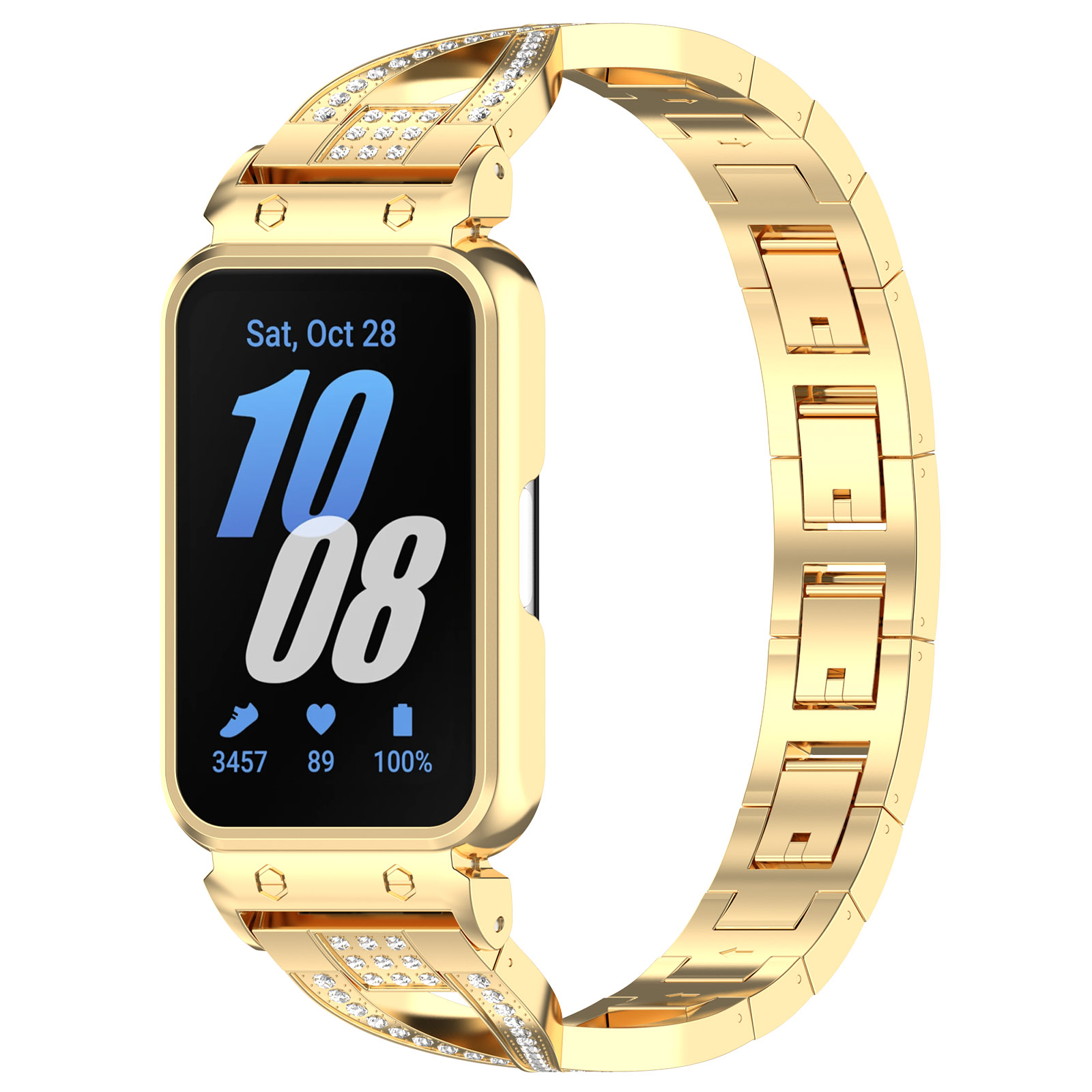 Металлический ремешок с бампером для Samsung Galaxy Fit 3, со стразами, золотистый, Металлический ремешок с бампером для Samsung Galaxy Fit 3, со стразами,
Металлический ремешок с бампером для Samsung Galaxy Fit 3, со стразами, золотистый, Металлический ремешок с бампером для Samsung Galaxy Fit 3, со стразами,