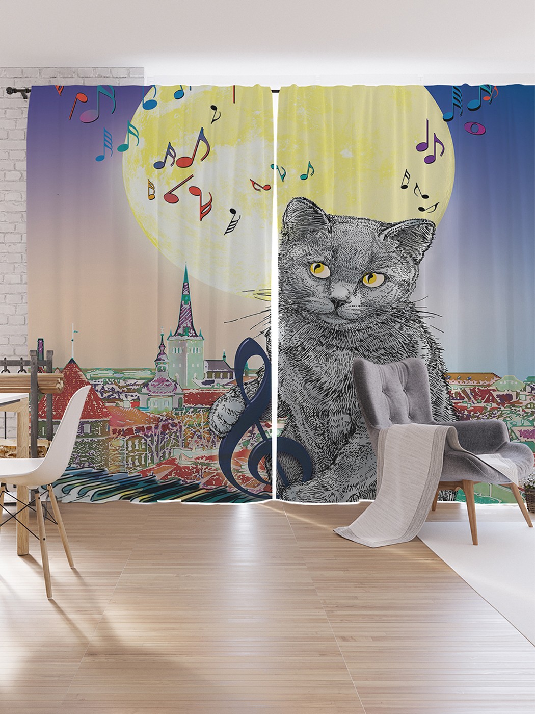 Шторы под лён JoyArty "Кот ловит музыку", серия Oxford DeLux, 340х265 см, Кот ловит музыку
Шторы под лён JoyArty "Кот ловит музыку", серия Oxford DeLux, 340х265 см, Кот ловит музыку
