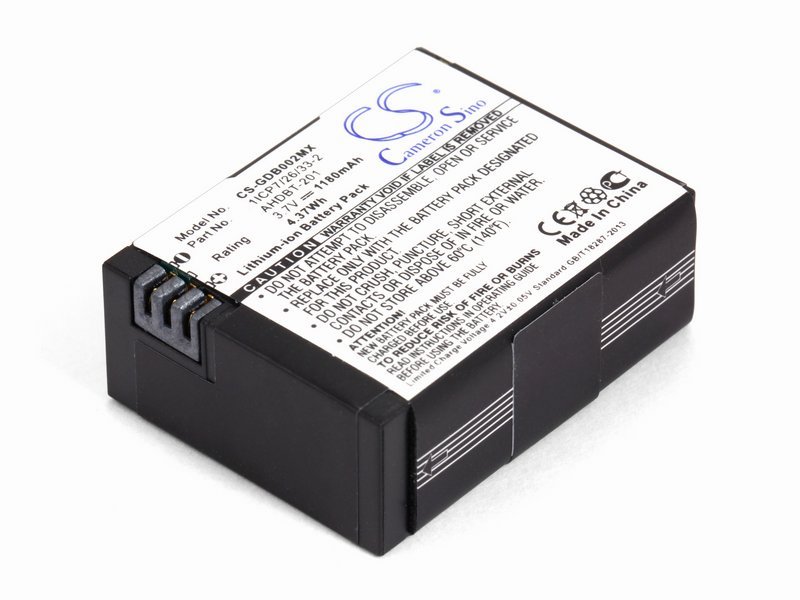 Аккумулятор для камеры GoPro HD HERO3 (AHDBT-201, AHDBT-302), 601-00724-00A, AHDBT-201AHDBT-301, AHDBT-302
Аккумулятор для камеры GoPro HD HERO3 (AHDBT-201, AHDBT-302), 601-00724-00A, AHDBT-201AHDBT-301, AHDBT-302