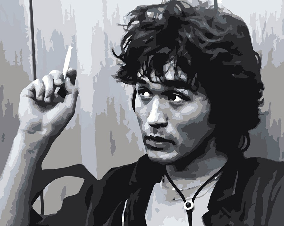 Картина по номерам Цветное Группа Кино: Виктор Цой портрет чб
Картина по номерам Цветное Группа Кино: Виктор Цой портрет чб