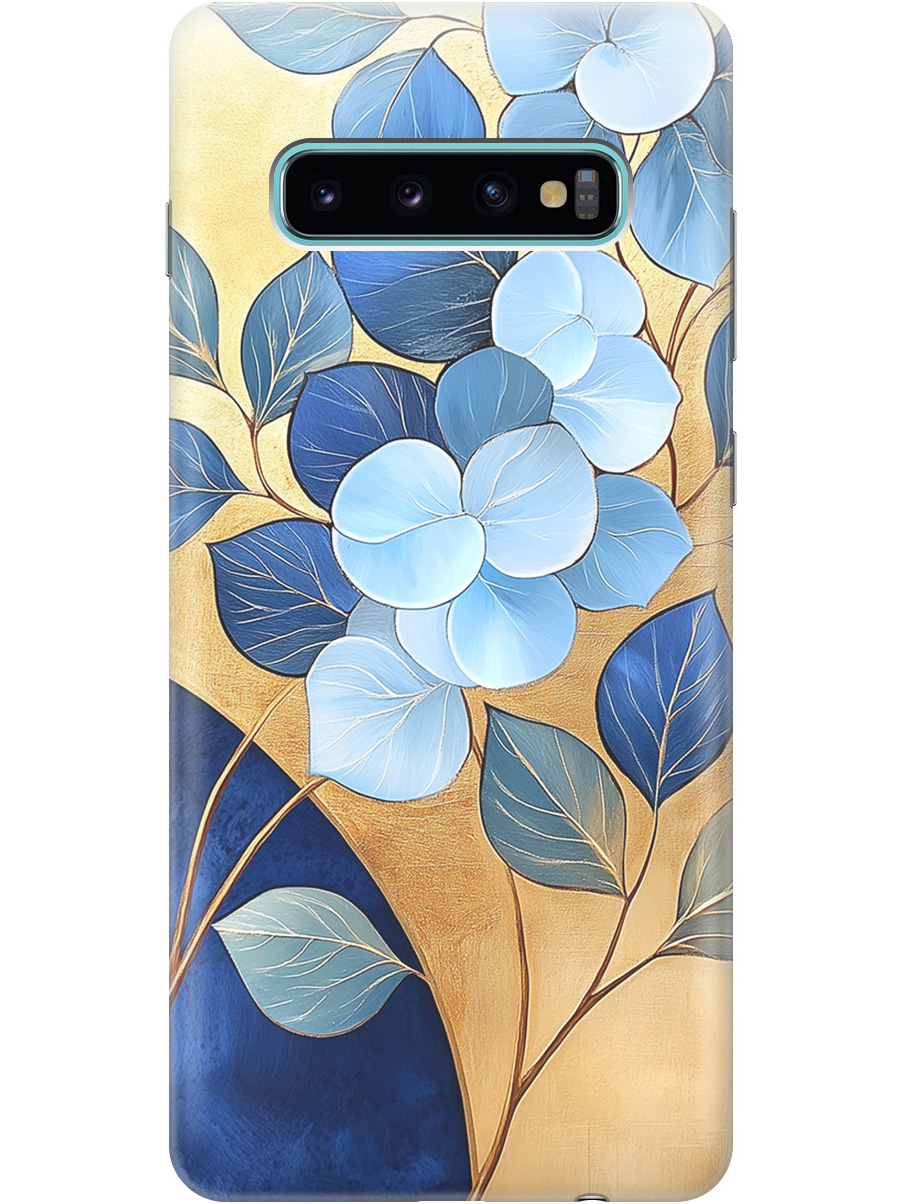 Силиконовый чехол на Samsung Galaxy S10+ с принтом "Синие листья на золотом", Прозрачный;золотистый;синий, 720461123
Силиконовый чехол на Samsung Galaxy S10+ с принтом "Синие листья на золотом", Прозрачный;золотистый;синий, 720461123