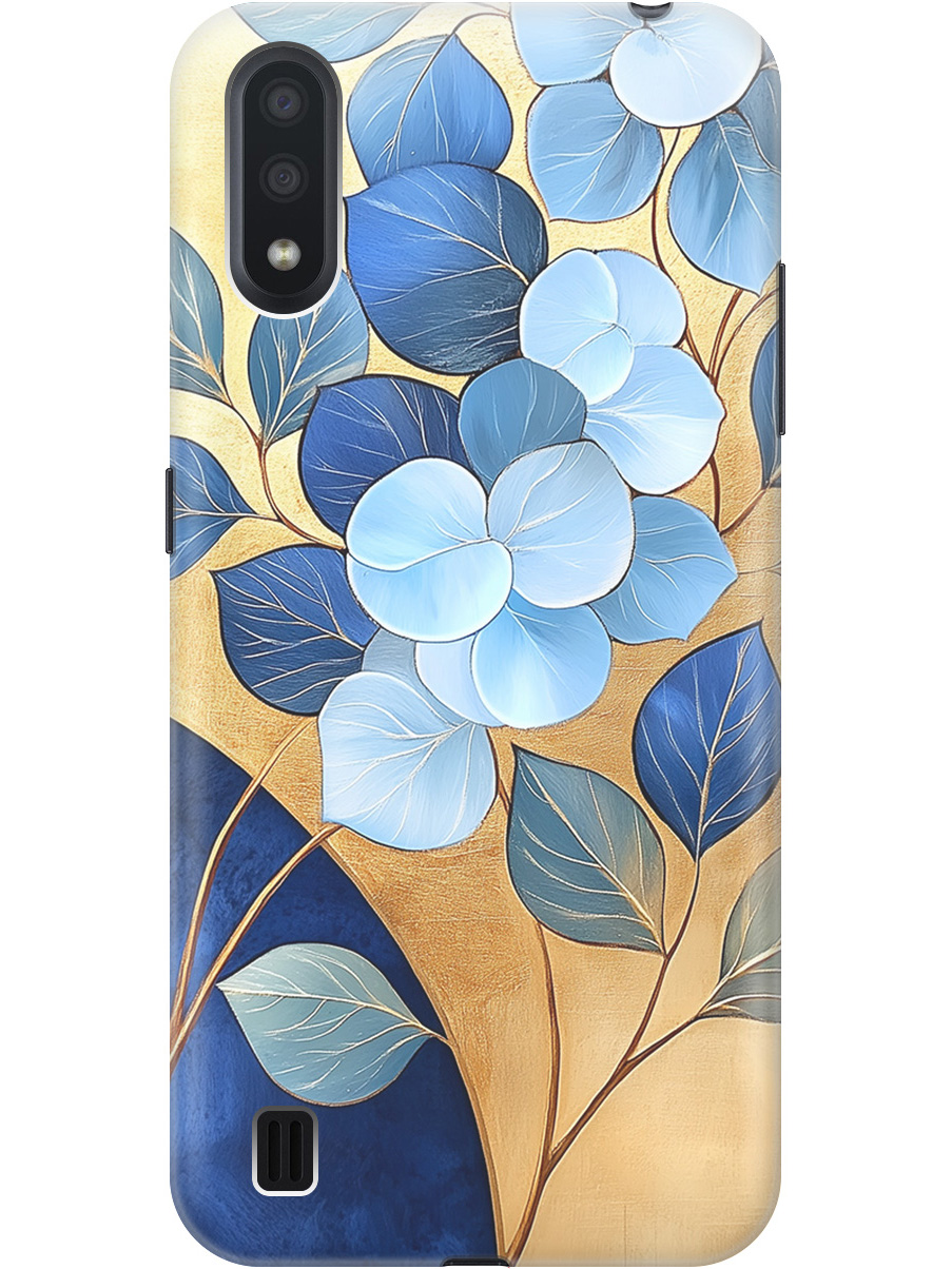 Силиконовый чехол на Samsung Galaxy A01 с принтом "Синие листья на золотом", Прозрачный;золотистый;синий, 722444423
Силиконовый чехол на Samsung Galaxy A01 с принтом "Синие листья на золотом", Прозрачный;золотистый;синий, 722444423