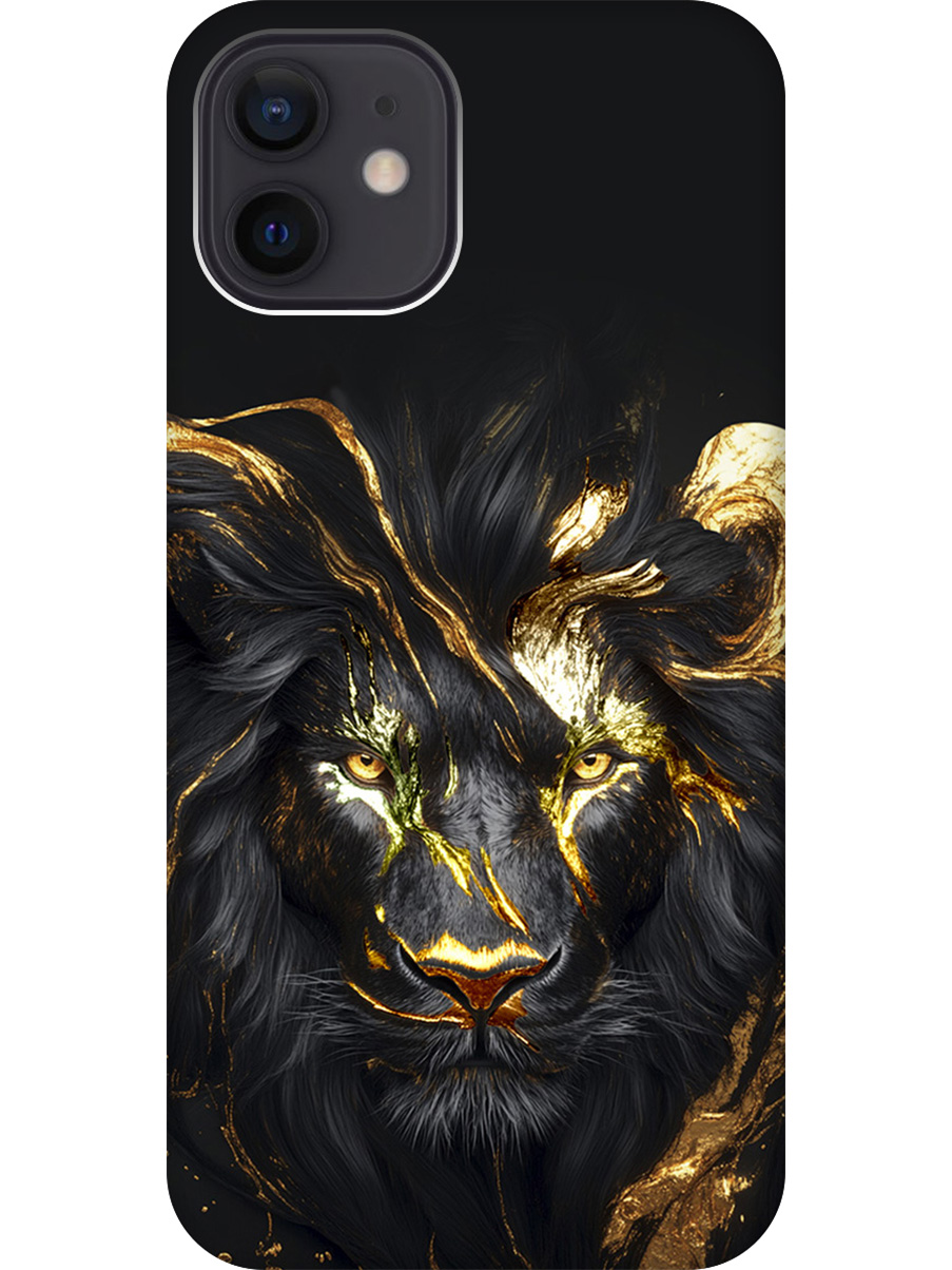 Силиконовый чехол на Apple iPhone 12 / 12 Pro с принтом "Золотой лев" матовый черный, Черный;золотистый, 723374113
Силиконовый чехол на Apple iPhone 12 / 12 Pro с принтом "Золотой лев" матовый черный, Черный;золотистый, 723374113