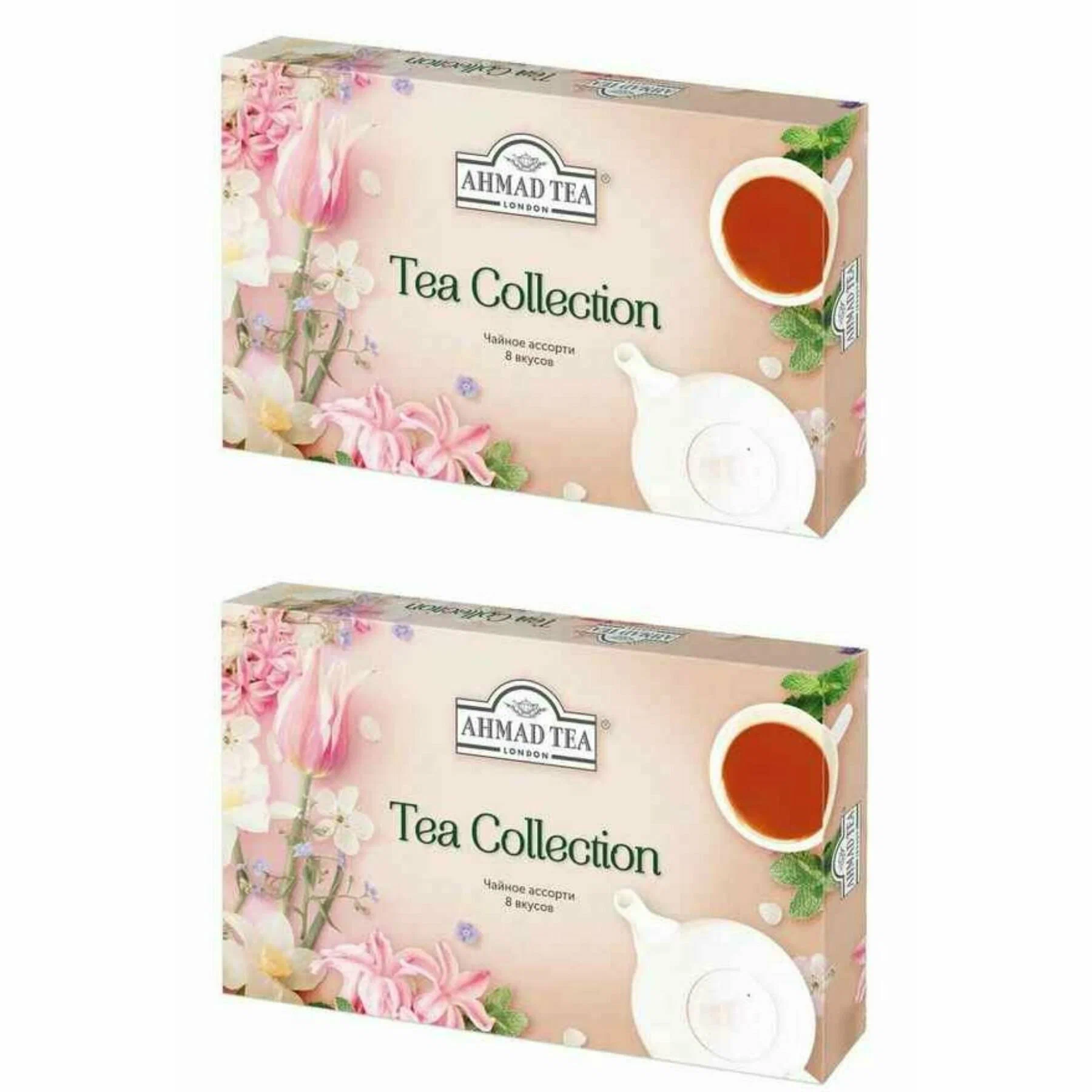 Чай Ahmad Tea в пакетиках ассорти в конвертах 8 вкусов, 40 шт * 2 упаковки, Чайная коллекция
Чай Ahmad Tea в пакетиках ассорти в конвертах 8 вкусов, 40 шт * 2 упаковки, Чайная коллекция