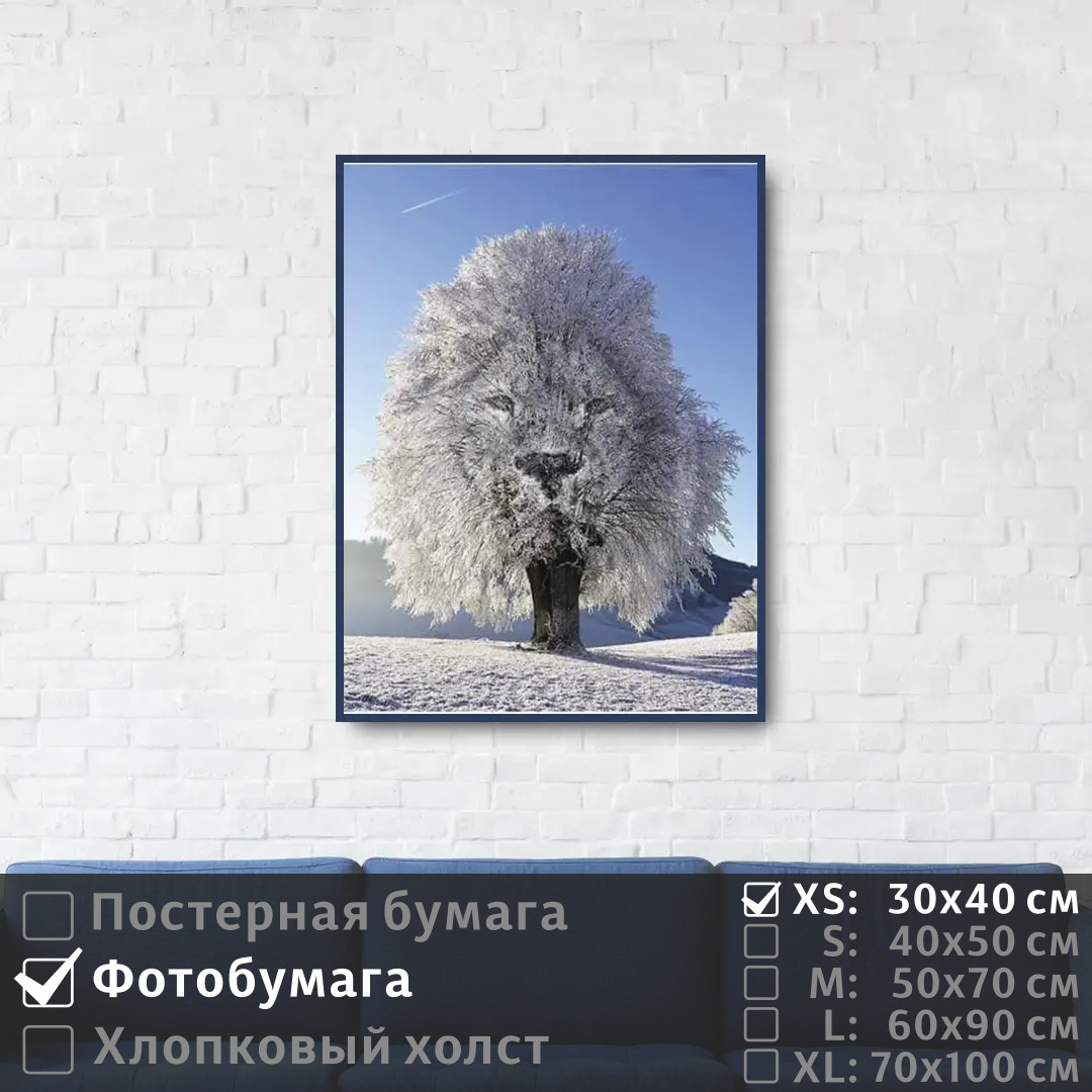 Постер на фотобумаге ПолиЦентр Сюрреализм зимнее дерево в виде льва 30х40 см, СюрреализмЗимнееДеревоВВидеЛьва
Постер на фотобумаге ПолиЦентр Сюрреализм зимнее дерево в виде льва 30х40 см, СюрреализмЗимнееДеревоВВидеЛьва