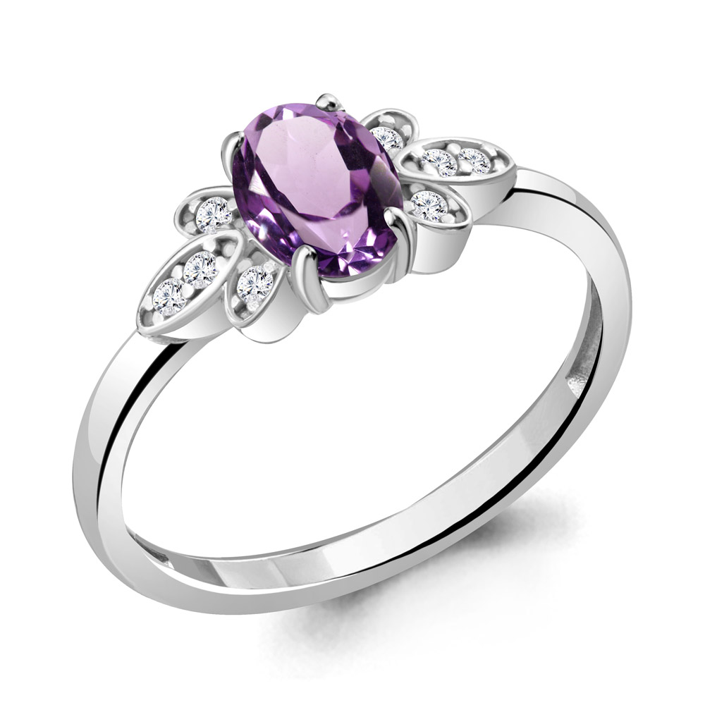 Кольцо из серебра с аметистом\фианитом Aquamarine Aquamarine 6942404А_925_р р, 6942404А_925_р
Кольцо из серебра с аметистом\фианитом Aquamarine Aquamarine 6942404А_925_р р, 6942404А_925_р