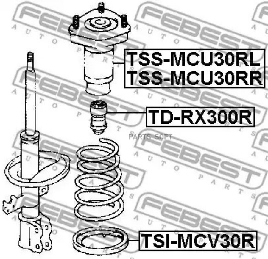FEBEST Опора зад.аморт.прав.TOYOTA KLUGER LV ACU25MCU25 4WD 2000-2007 FEBEST TSS-MCU30RR
FEBEST Опора зад.аморт.прав.TOYOTA KLUGER LV ACU25MCU25 4WD 2000-2007 FEBEST TSS-MCU30RR