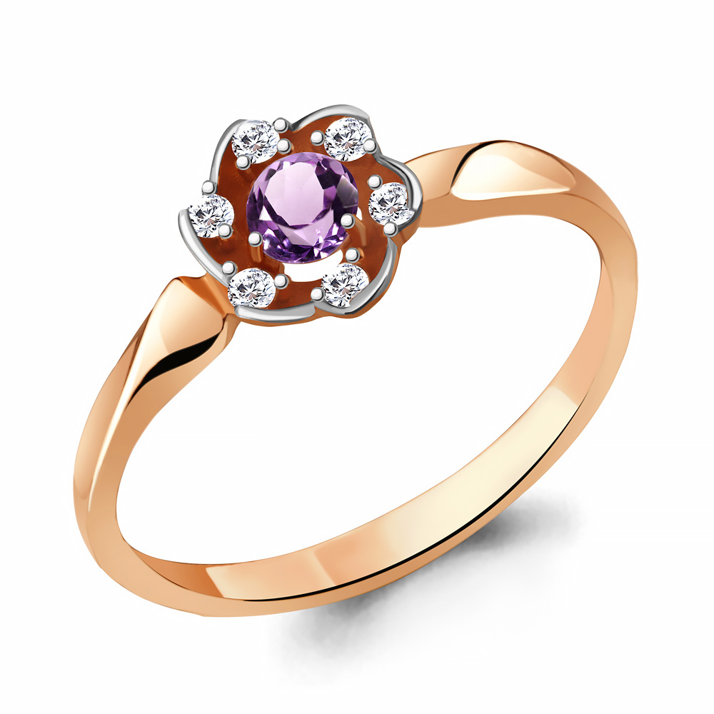 Кольцо из серебра с аметистом\фианитом Aquamarine Aquamarine 6941404А_925_з р, 6941404А_925_з
Кольцо из серебра с аметистом\фианитом Aquamarine Aquamarine 6941404А_925_з р, 6941404А_925_з