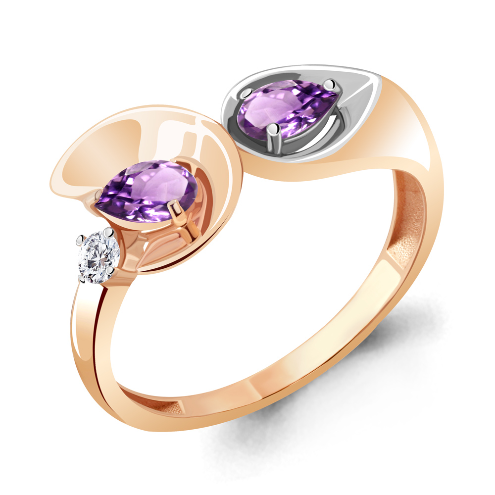 Кольцо из серебра с аметистом\фианитом Aquamarine Aquamarine 6937104А_925_з р. 18,5, 6937104А_925_з
Кольцо из серебра с аметистом\фианитом Aquamarine Aquamarine 6937104А_925_з р. 18,5, 6937104А_925_з