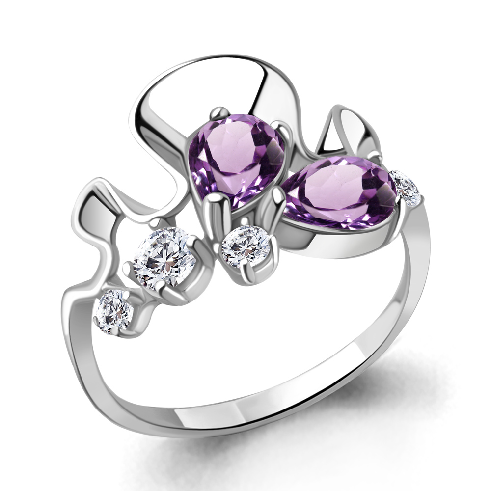 Кольцо из серебра с аметистом\фианитом Aquamarine Aquamarine 6936804А_925_р р, 6936804А_925_р
Кольцо из серебра с аметистом\фианитом Aquamarine Aquamarine 6936804А_925_р р, 6936804А_925_р
