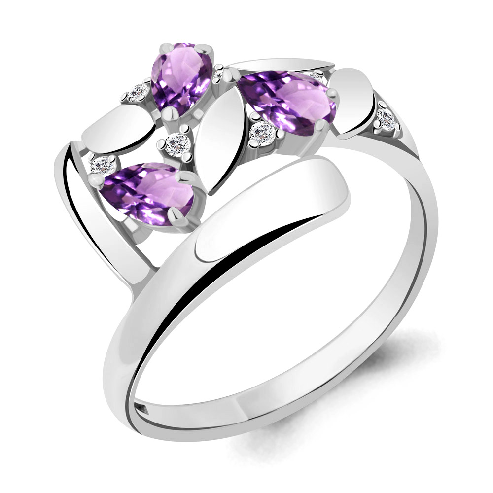 Кольцо из серебра с аметистом\фианитом Aquamarine Aquamarine 6935004А_925_р р, 6935004А_925_р
Кольцо из серебра с аметистом\фианитом Aquamarine Aquamarine 6935004А_925_р р, 6935004А_925_р