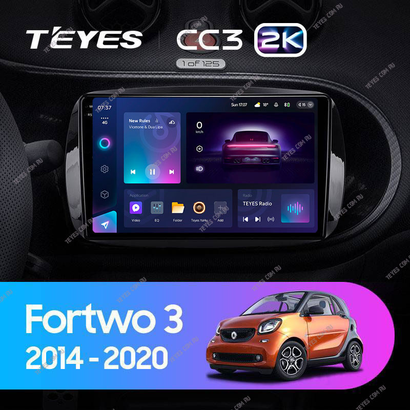Автомагнитола Teyes CC3 2K 4/32 Mercedes Benz Smart Fortwo 3 C453 A453 W453 (2014-2020), CC3 2K
Автомагнитола Teyes CC3 2K 4/32 Mercedes Benz Smart Fortwo 3 C453 A453 W453 (2014-2020), CC3 2K