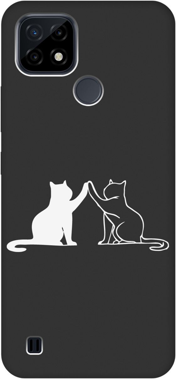 Матовый Soft Touch силиконовый чехол на realme C21 "Cats W" черный, Черный;белый, 8585
Матовый Soft Touch силиконовый чехол на realme C21 "Cats W" черный, Черный;белый, 8585