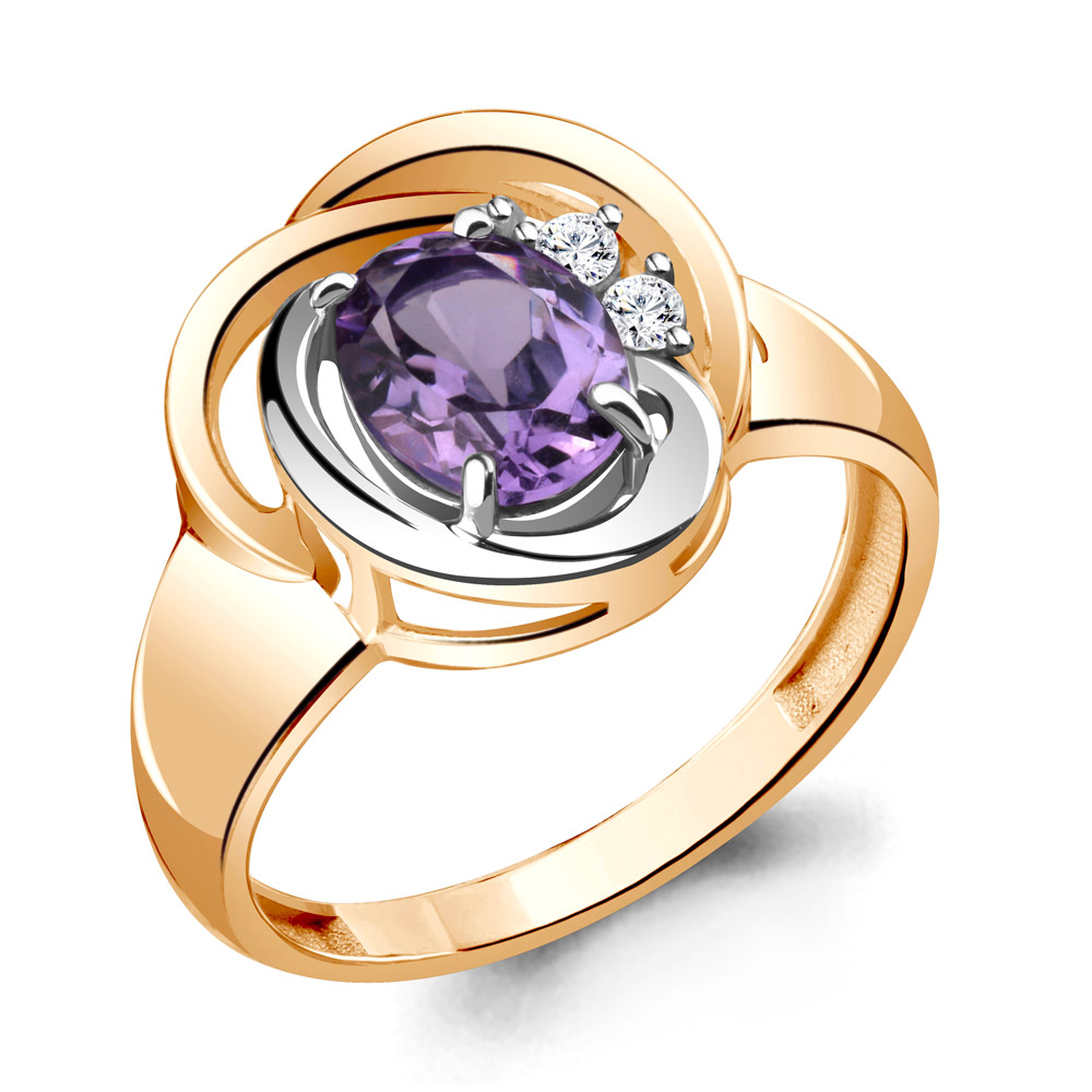 Кольцо из серебра с аметистом\фианитом Aquamarine Aquamarine 6932004А_925_з р, 6932004А_925_з
Кольцо из серебра с аметистом\фианитом Aquamarine Aquamarine 6932004А_925_з р, 6932004А_925_з