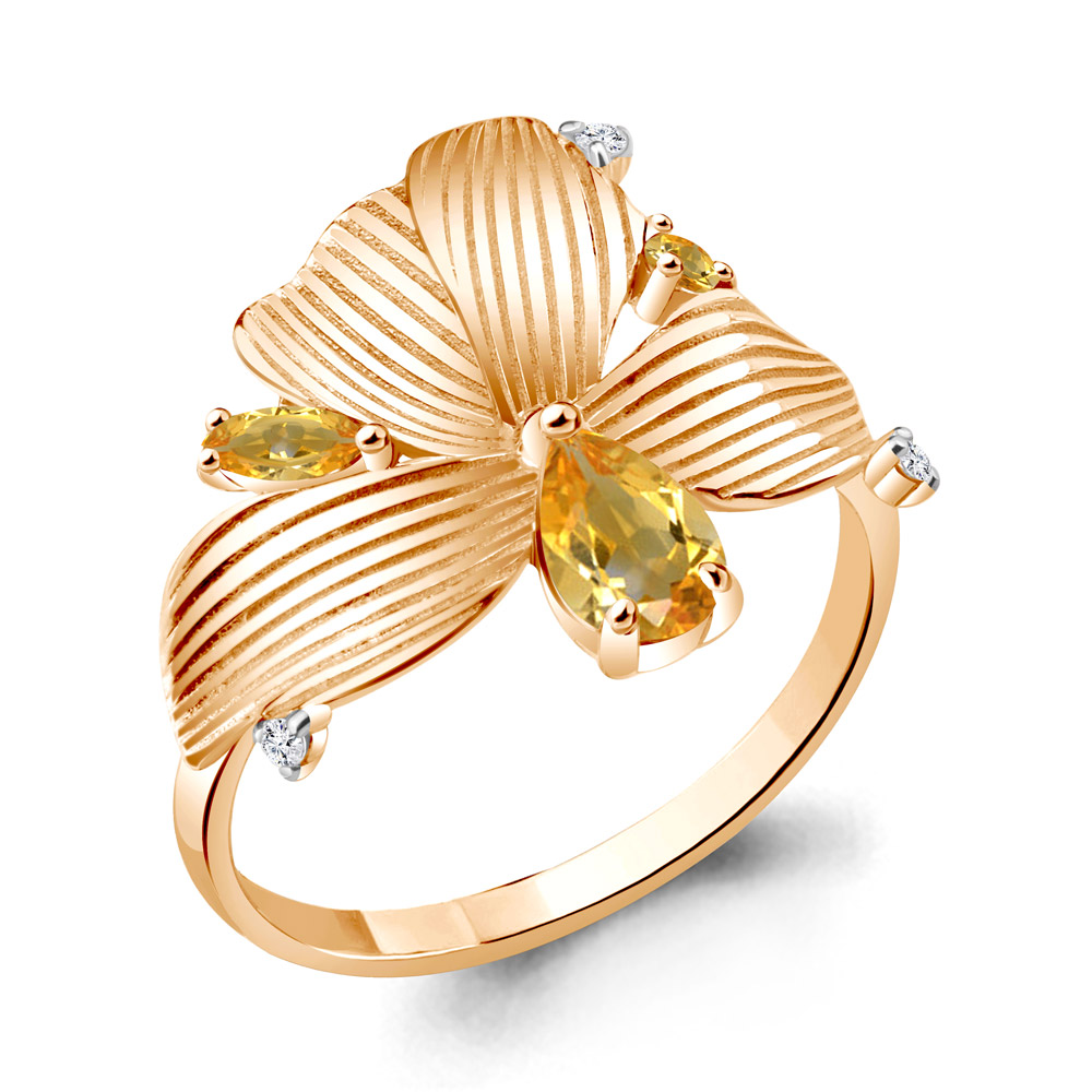 Кольцо из серебра с цитрином\фианитом Aquamarine Aquamarine 6931506А_925_з р, 6931506А_925_з
Кольцо из серебра с цитрином\фианитом Aquamarine Aquamarine 6931506А_925_з р, 6931506А_925_з