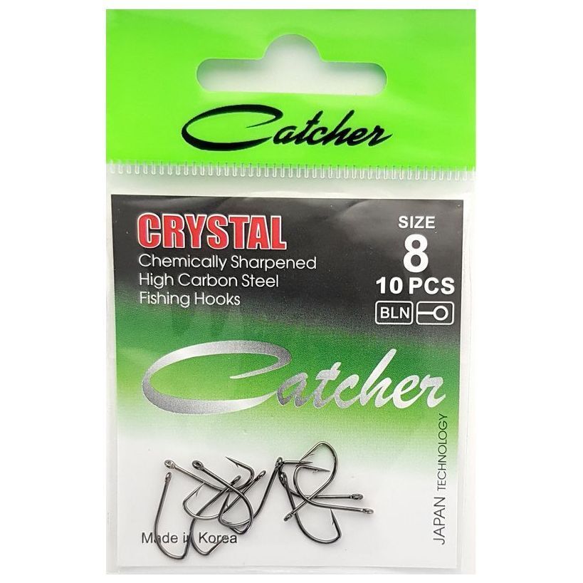 Одинарные крючки Catcher кристалл №8 BN, с колечком, прямое острие, с бородкой, Черный, CRYSTAL
Одинарные крючки Catcher кристалл №8 BN, с колечком, прямое острие, с бородкой, Черный, CRYSTAL