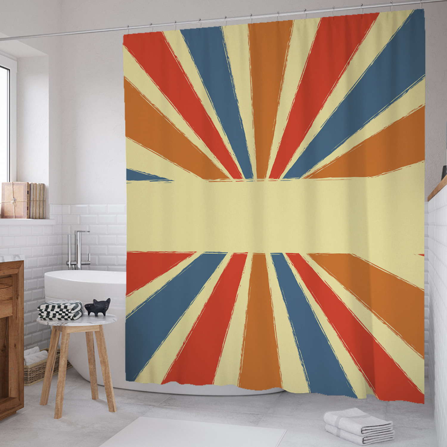 Штора для ванной JoyArty "Посте с разноцветными полосами" из сатена, 180х200 см с крючками, Бежевый, Посте с разноцветными полосами 
Штора для ванной JoyArty "Посте с разноцветными полосами" из сатена, 180х200 см с крючками, Бежевый, Посте с разноцветными полосами