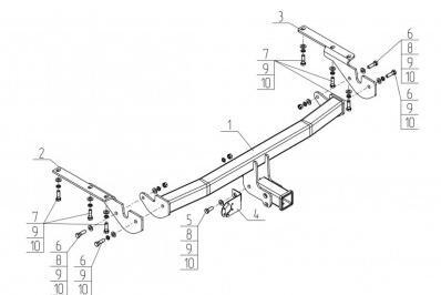 Фаркоп AvtoS TY 51 для Toyota RAV4 2007-2012(паспорт и сертификат в комплекте)(без электри
Фаркоп AvtoS TY 51 для Toyota RAV4 2007-2012(паспорт и сертификат в комплекте)(без электри
