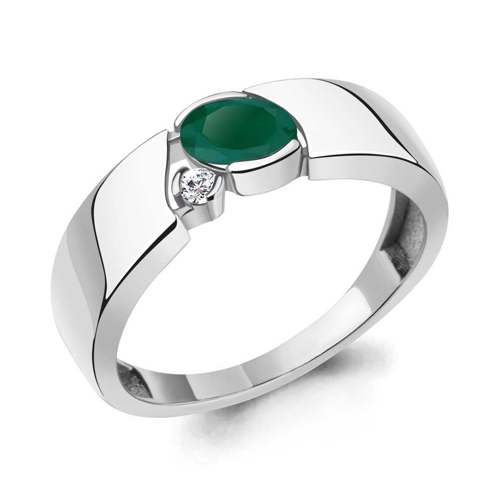 Кольцо из серебра с агатом\фианитом Aquamarine Aquamarine 6965809А_925_р р. 18, 6965809А_925_р 
Кольцо из серебра с агатом\фианитом Aquamarine Aquamarine 6965809А_925_р р. 18, 6965809А_925_р