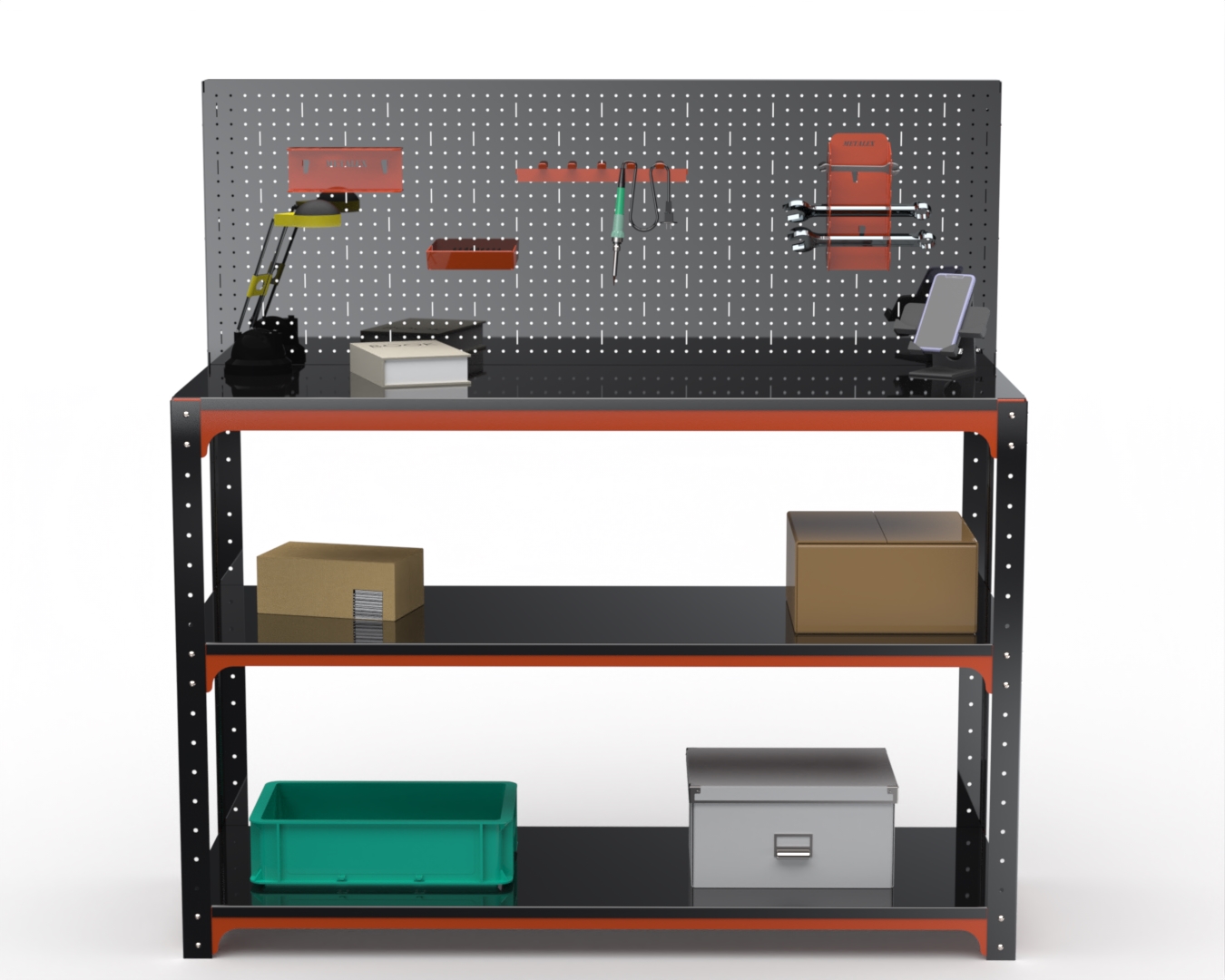 Стол-верстак Metalex 204647 KIT 950х1100х600, две полки + перфопанель, оранжево-черный
Стол-верстак Metalex 204647 KIT 950х1100х600, две полки + перфопанель, оранжево-черный