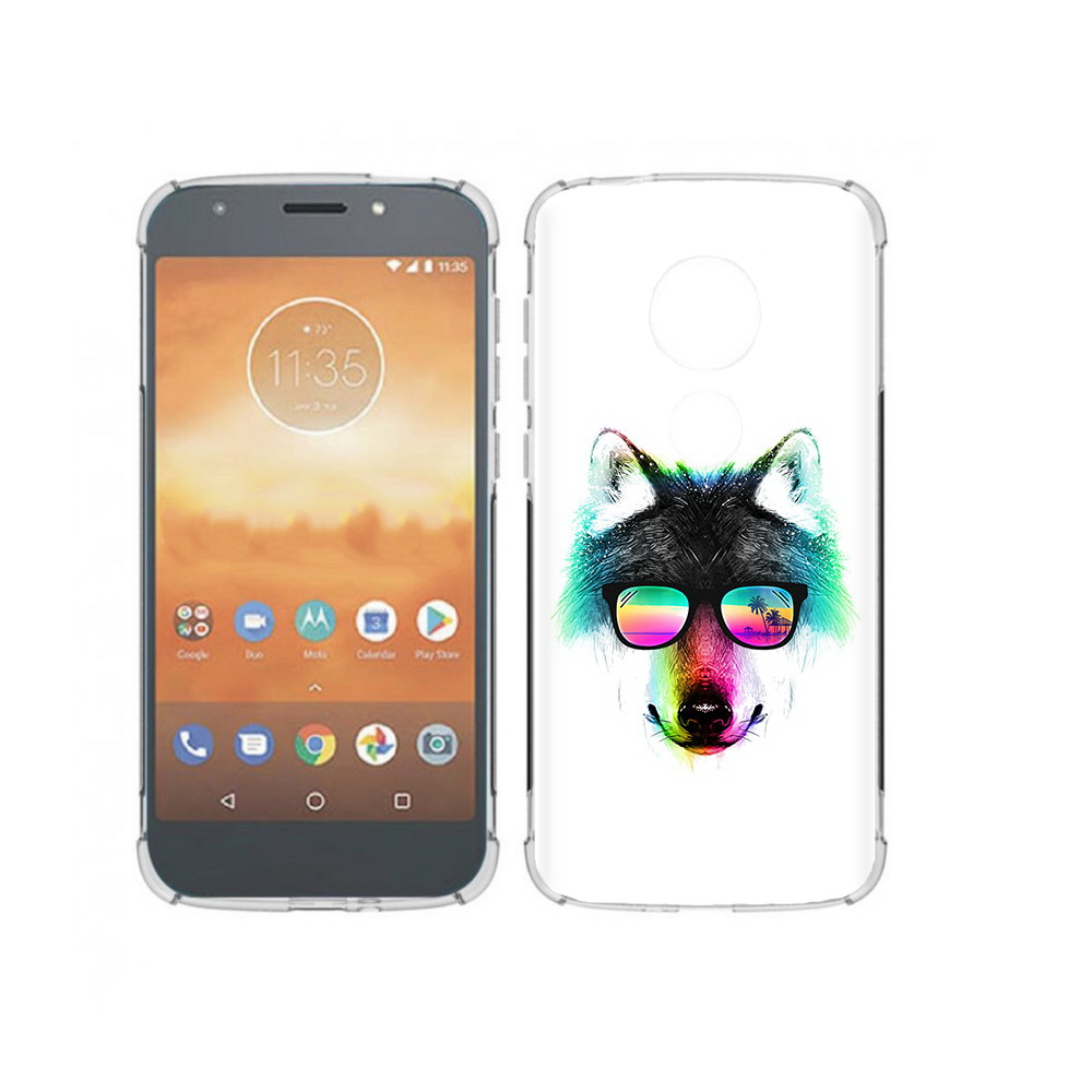 Чехол MyPads Tocco для Motorola Moto E5 Play радужный волк (PT227065.372.567), Прозрачный, Tocco 
Чехол MyPads Tocco для Motorola Moto E5 Play радужный волк (PT227065.372.567), Прозрачный, Tocco