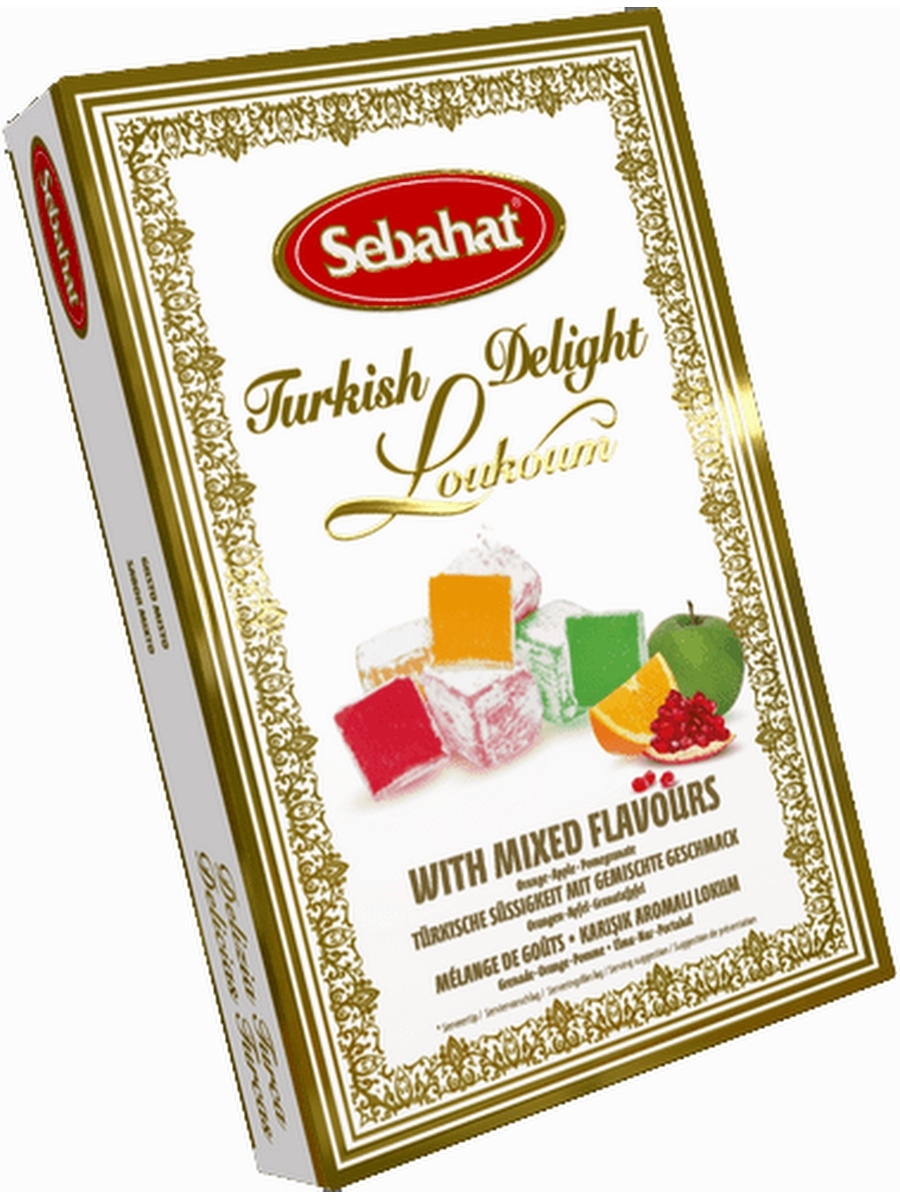 Рахат-лукум Sebahat Loukoum with mixed flavours гранат, яблоко, апельсин, 250 г, 5411944319120
Рахат-лукум Sebahat Loukoum with mixed flavours гранат, яблоко, апельсин, 250 г, 5411944319120