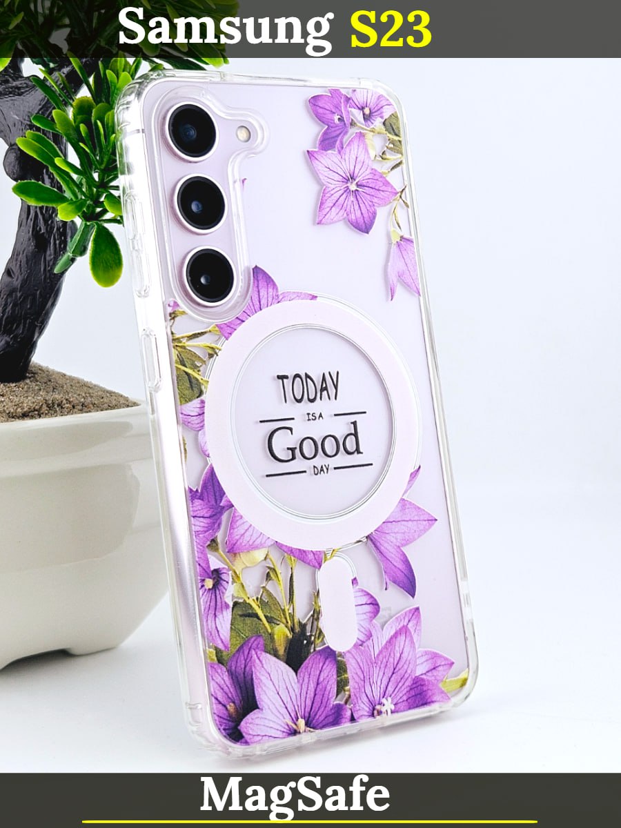 Чехол силиконовый на Samsung Galaxy S23 с защитой камеры, со светло-фиолетовым принтом, Фиолетовый
Чехол силиконовый на Samsung Galaxy S23 с защитой камеры, со светло-фиолетовым принтом, Фиолетовый