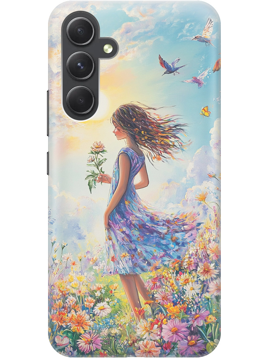 Силиконовый чехол на Samsung Galaxy A54 5G с принтом "Девочка в поле цветов", Прозрачный;зеленый;розовый;синий;желтый, 769297623
Силиконовый чехол на Samsung Galaxy A54 5G с принтом "Девочка в поле цветов", Прозрачный;зеленый;розовый;синий;желтый, 769297623