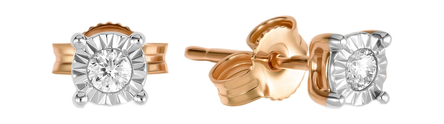 Серьги-пусеты из красного золота с бриллиантом MIUZ Diamonds E01-PL-34030-R, E01-PL-34030-R 
Серьги-пусеты из красного золота с бриллиантом MIUZ Diamonds E01-PL-34030-R, E01-PL-34030-R