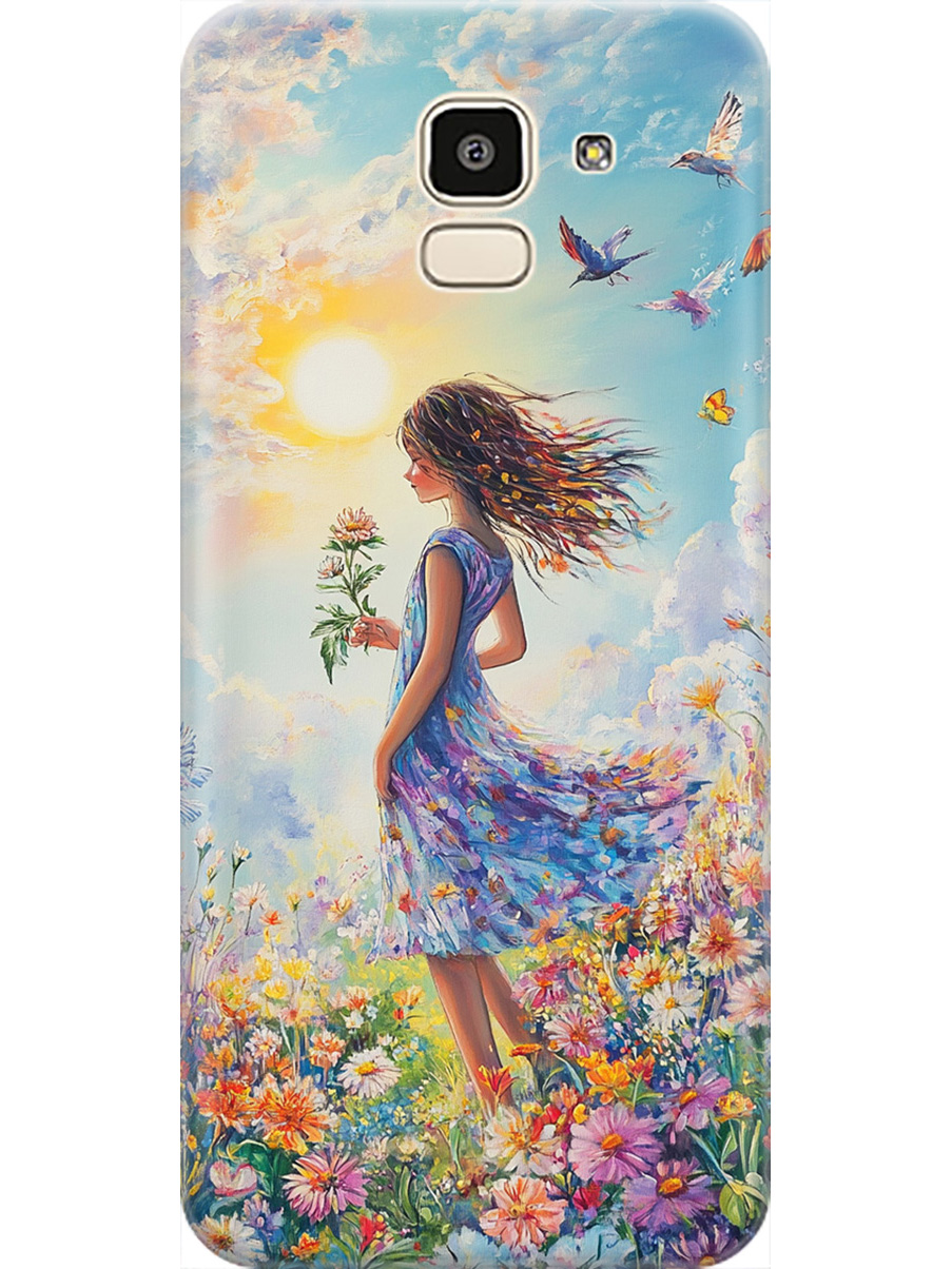 Силиконовый чехол на Samsung Galaxy J6 (2018) с принтом "Девочка в поле цветов", Прозрачный;зеленый;розовый;синий;желтый, 718359023
Силиконовый чехол на Samsung Galaxy J6 (2018) с принтом "Девочка в поле цветов", Прозрачный;зеленый;розовый;синий;желтый, 718359023