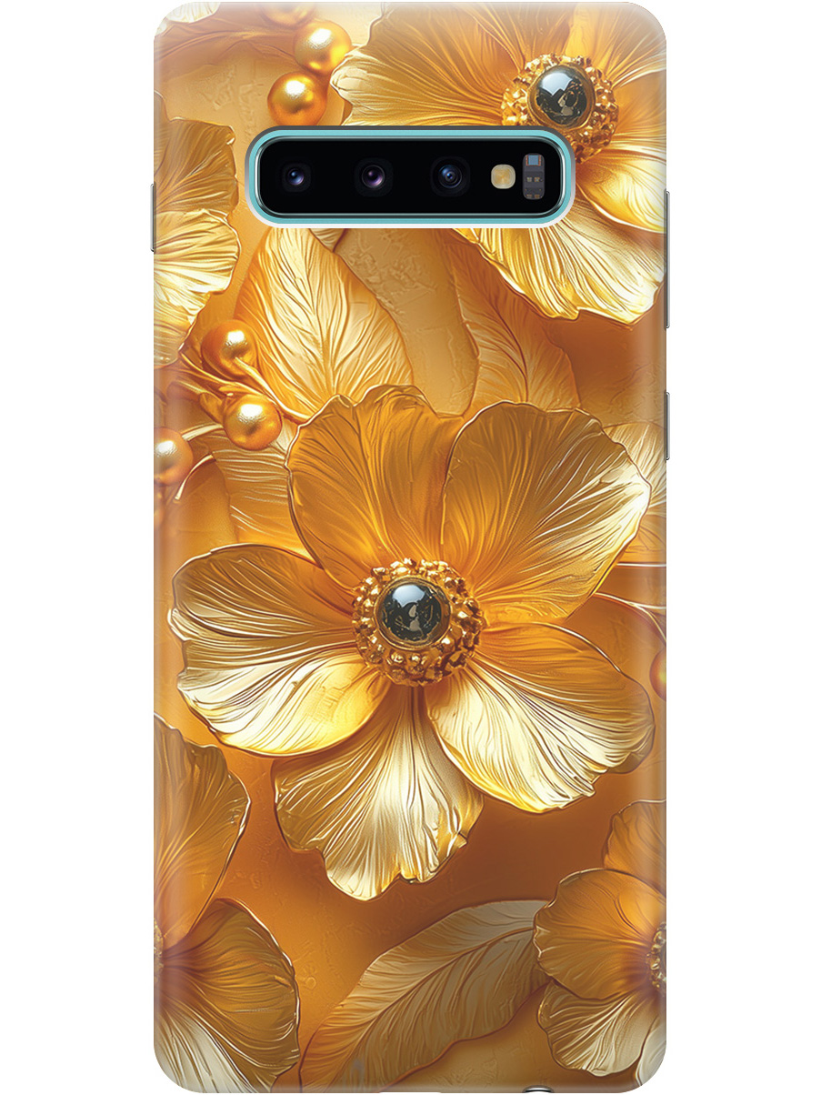Силиконовый чехол на Samsung Galaxy S10+ с принтом "Золотые цветы", Прозрачный;золотистый;черный, 720461123
Силиконовый чехол на Samsung Galaxy S10+ с принтом "Золотые цветы", Прозрачный;золотистый;черный, 720461123
