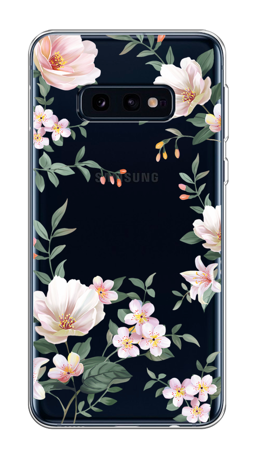 Чехол на Samsung Galaxy S10E "Beautiful white flowers", Бежевый;зеленый, 27250-1
Чехол на Samsung Galaxy S10E "Beautiful white flowers", Бежевый;зеленый, 27250-1