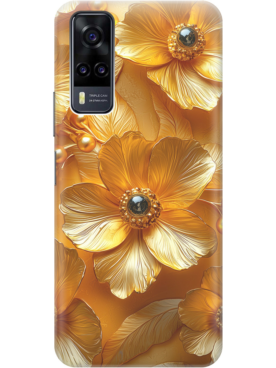Силиконовый чехол на Vivo Y31 / Y53s 4G / Y51 2020 с принтом "Золотые цветы", Прозрачный;золотистый;черный, 743438323
Силиконовый чехол на Vivo Y31 / Y53s 4G / Y51 2020 с принтом "Золотые цветы", Прозрачный;золотистый;черный, 743438323