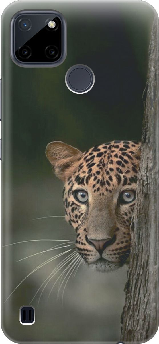 Силиконовый чехол на Realme C21Y "Подглядывающий леопард", Зеленый;коричневый, 4880 
Силиконовый чехол на Realme C21Y "Подглядывающий леопард", Зеленый;коричневый, 4880