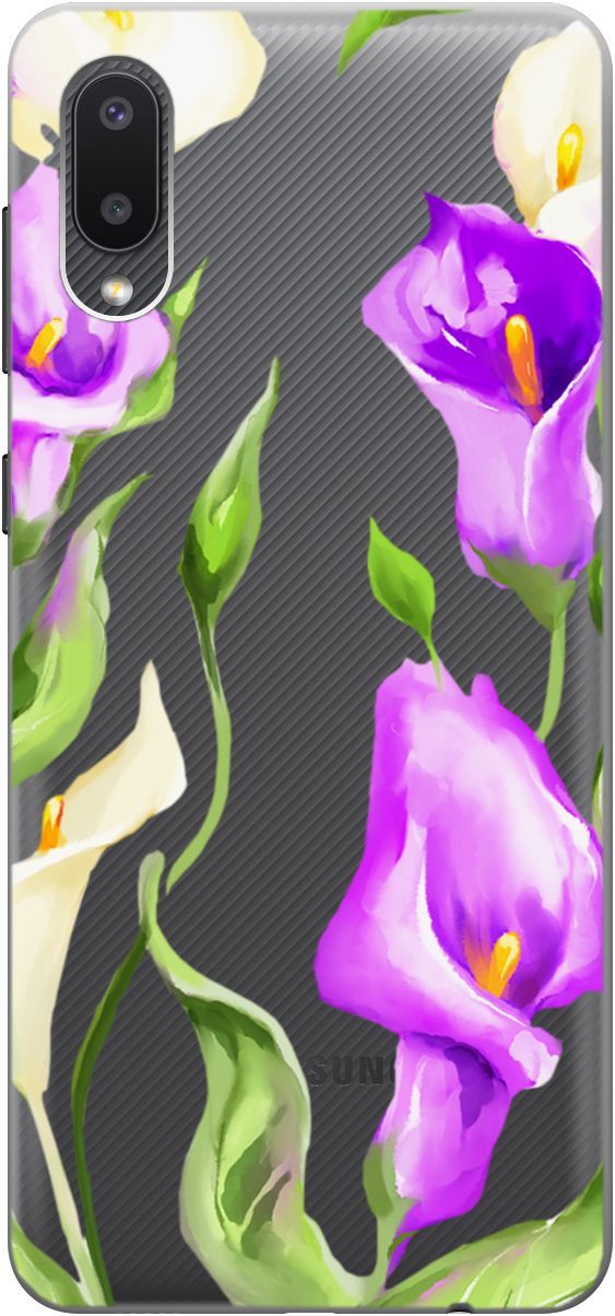 Чехол на Samsung Galaxy A02 "Amazing Callas" прозрачный, Прозрачный;фиолетовый, 5342
Чехол на Samsung Galaxy A02 "Amazing Callas" прозрачный, Прозрачный;фиолетовый, 5342
