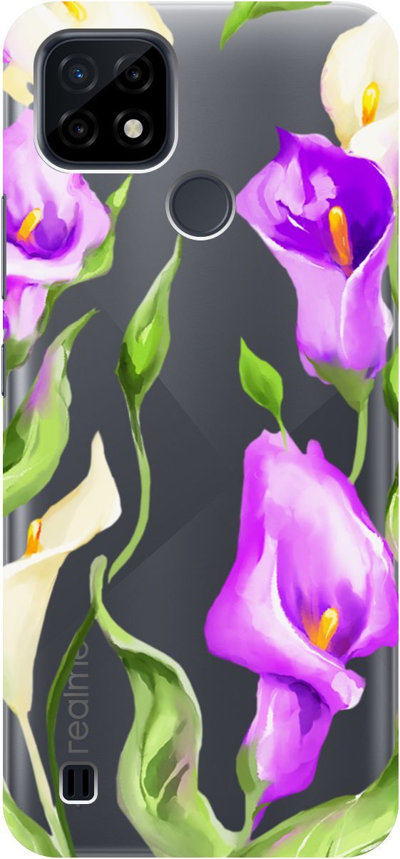 Силиконовый чехол на realme C21 "Amazing Callas" прозрачный, Прозрачный;фиолетовый, 5334
Силиконовый чехол на realme C21 "Amazing Callas" прозрачный, Прозрачный;фиолетовый, 5334
