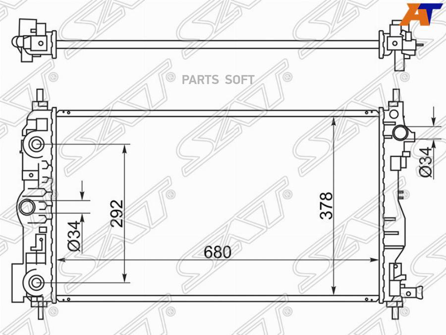 Радиатор Chevrolet Cruze 09-15 / Daewoo Lacetti 08-11 / Chevrolet Orlando 11-15 Sat CH0006
Радиатор Chevrolet Cruze 09-15 / Daewoo Lacetti 08-11 / Chevrolet Orlando 11-15 Sat CH0006