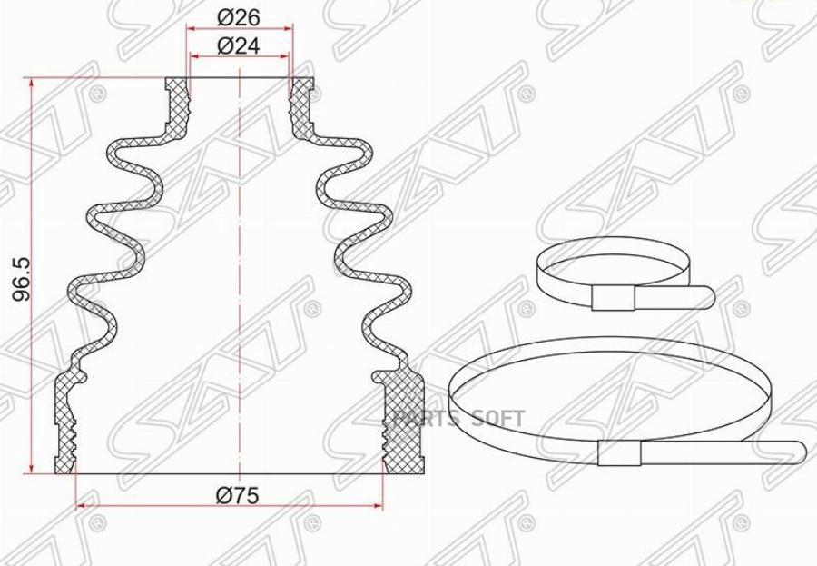 Пыльник Шруса Внутренний Fr Nissan X-Trail T31 Qr25de/Mr20de (2 Хомута. Резина) Sat BKFD-0
Пыльник Шруса Внутренний Fr Nissan X-Trail T31 Qr25de/Mr20de (2 Хомута. Резина) Sat BKFD-0