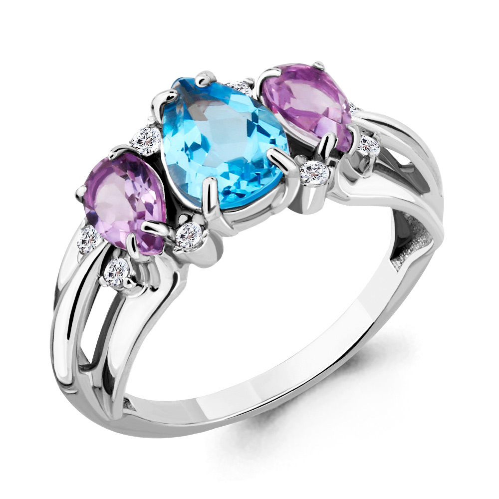 Кольцо из серебра с топазом\аметистом\фианитом Aquamarine Aquamarine 6907130А_925_р р, 6907130А_925_р
Кольцо из серебра с топазом\аметистом\фианитом Aquamarine Aquamarine 6907130А_925_р р, 6907130А_925_р